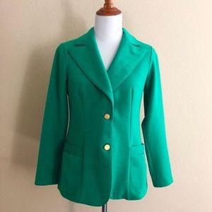 Vintage 1960'S Kelly Green Blazer